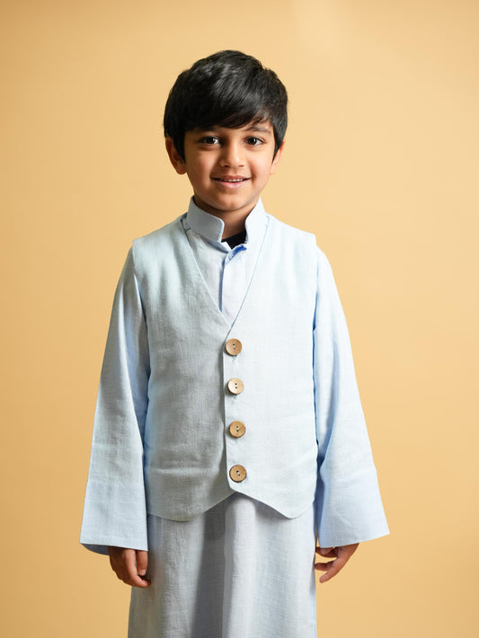 Alsafat X Ajeeb Set - Blue Linen