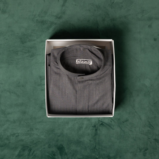 AlSafat Youth's Winter Dishdasha - Grey