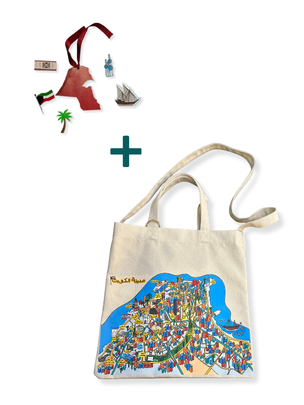 Tote Bag + Kuwait Brooch