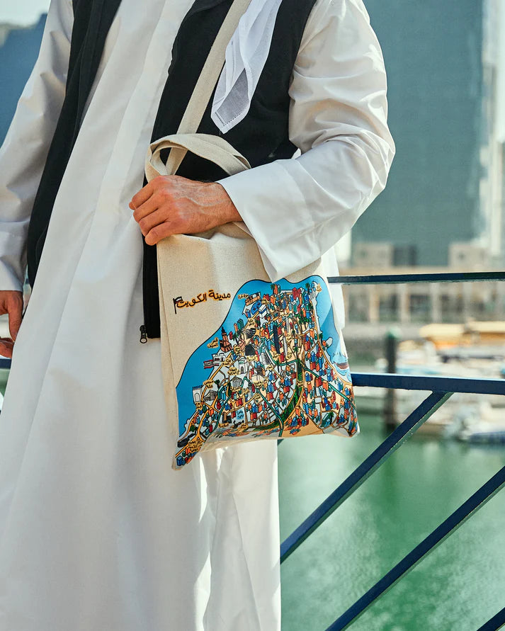 Tote Bag + Kuwait Brooch