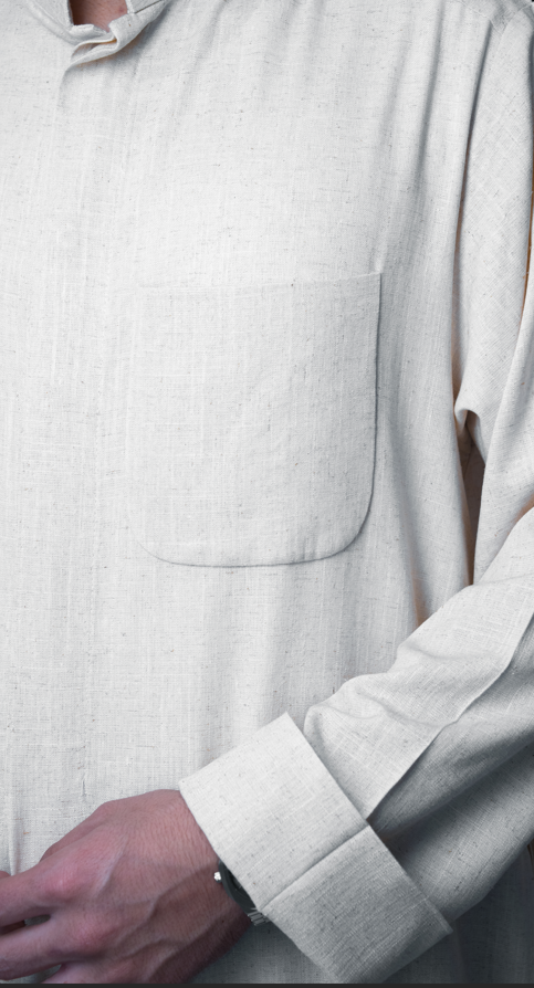 Men's Linen Dishdasha -Beige