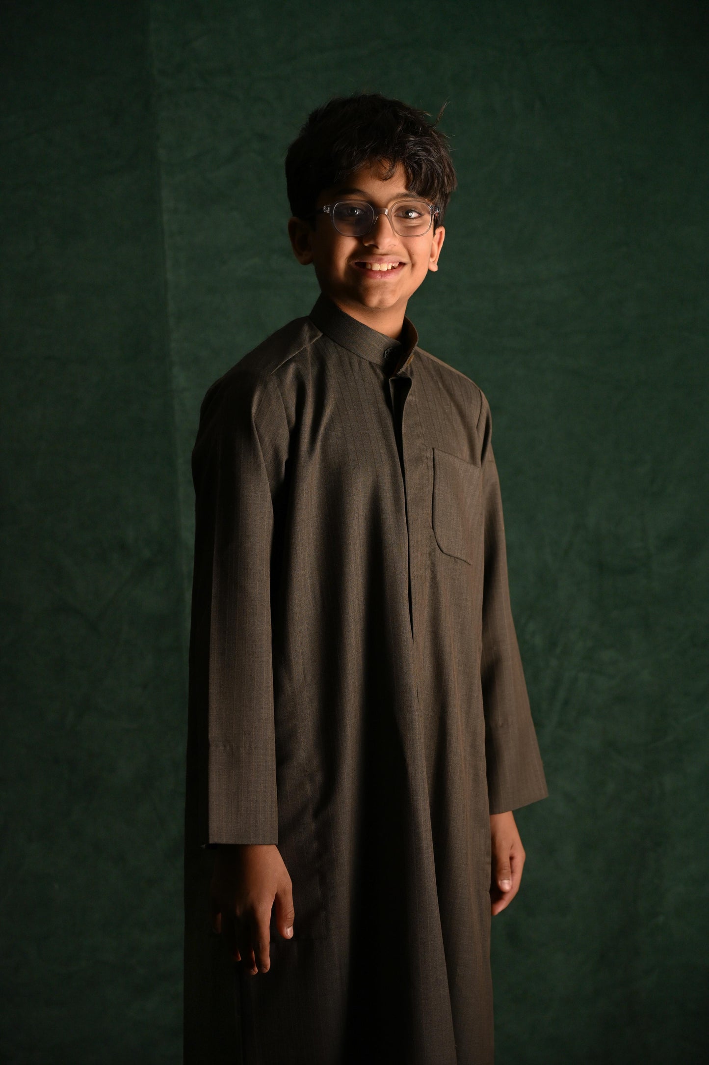 AlSafat Youth's Winter Dishdasha - Brown 
