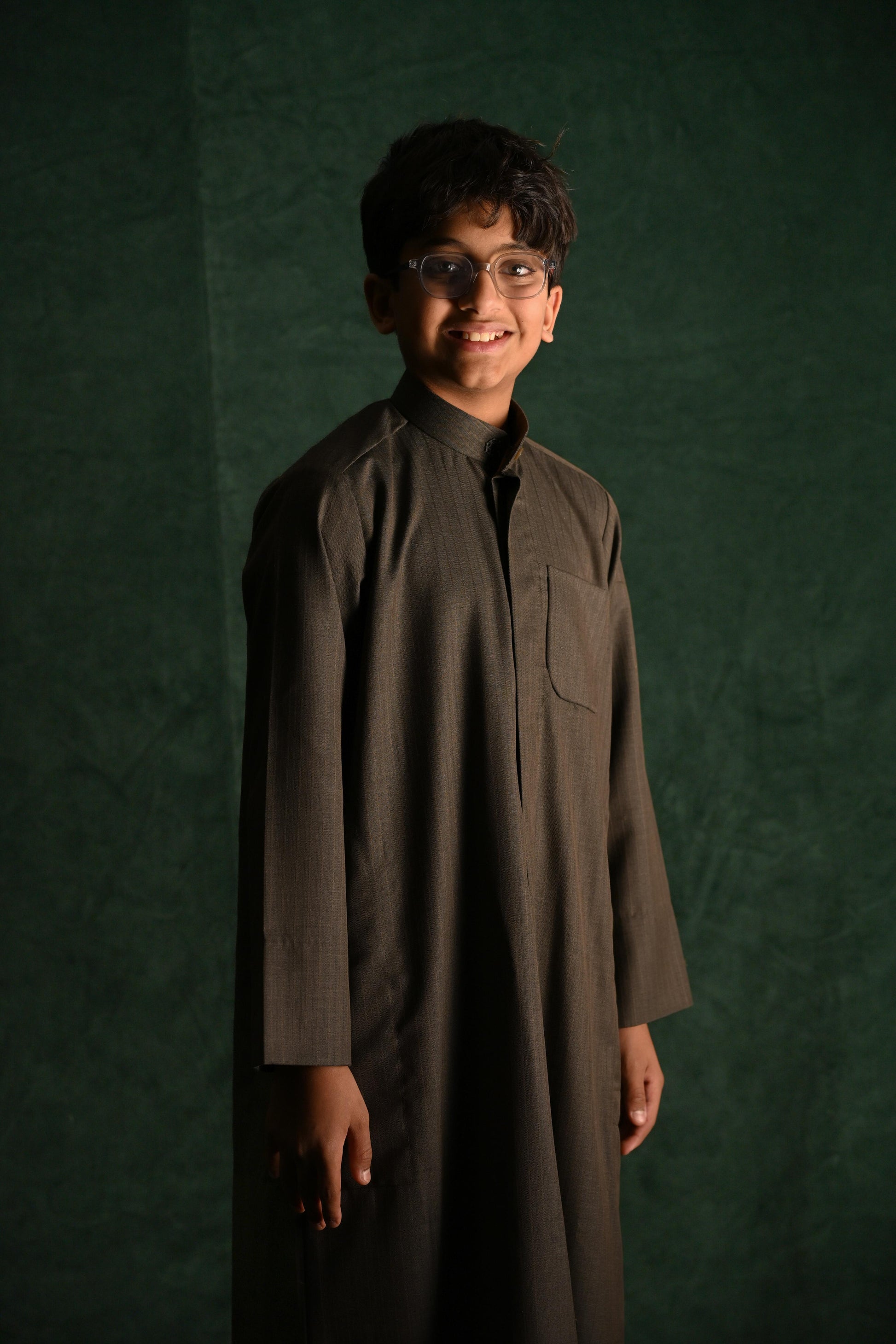AlSafat Youth's Winter Dishdasha - Brown 