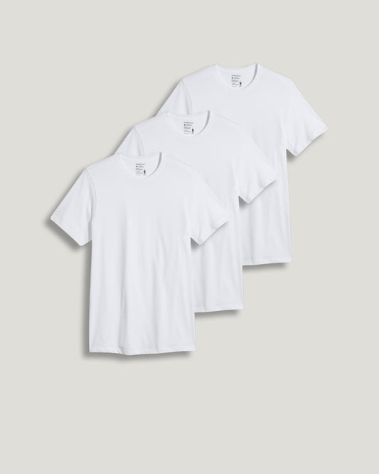 Classic Round Neck Short Sleeve Undershirt 3pcs