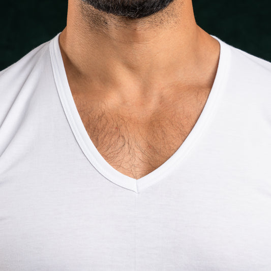Top Underwear - V Neck Egyptian Cotton.