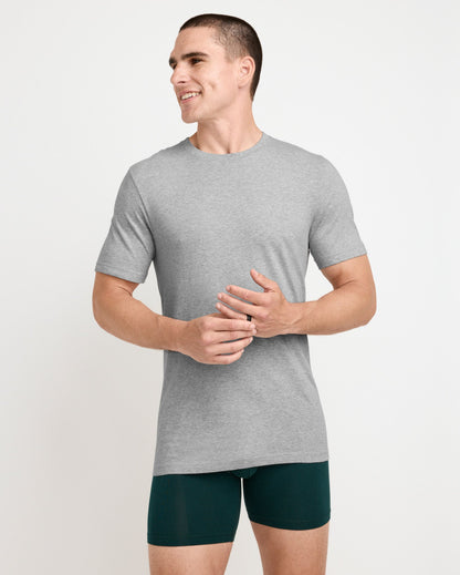 Classic Round Neck Short Sleeve Undershirt 3pcs