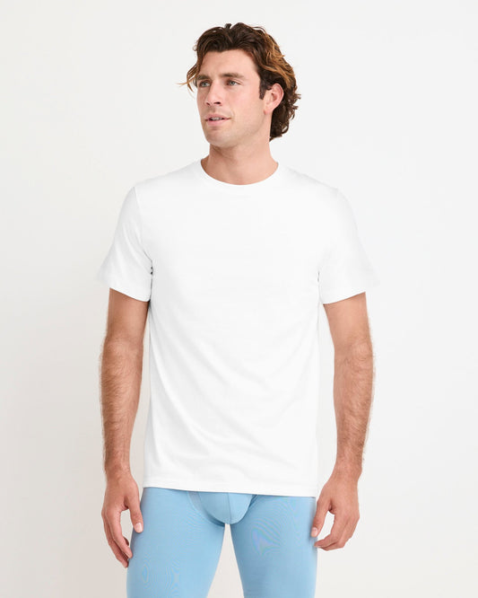 Classic Round Neck Short Sleeve Undershirt 3pcs