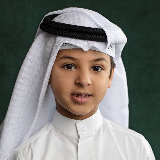 Shemagh AlMaraseem for Children - White