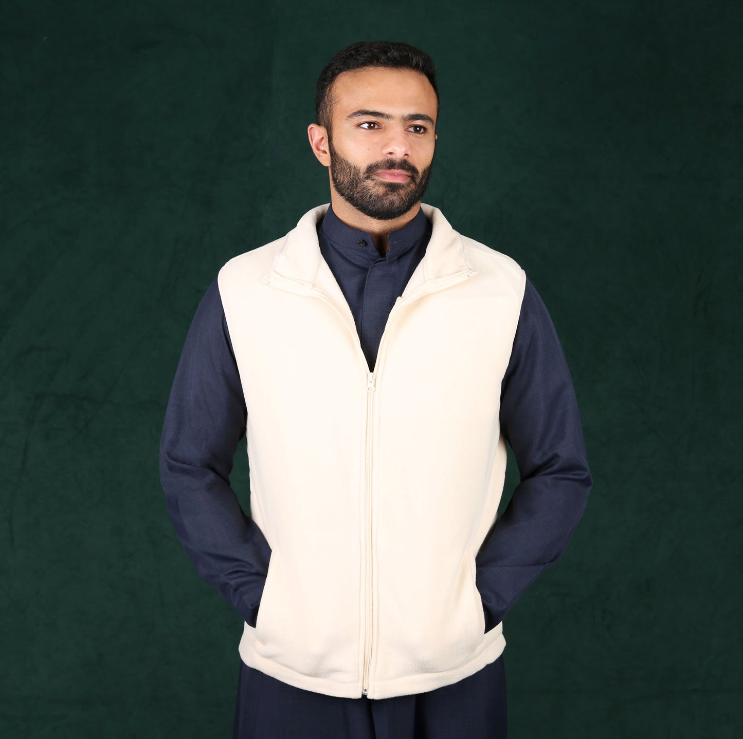 AlSafat Men's Winter Vest - Beige