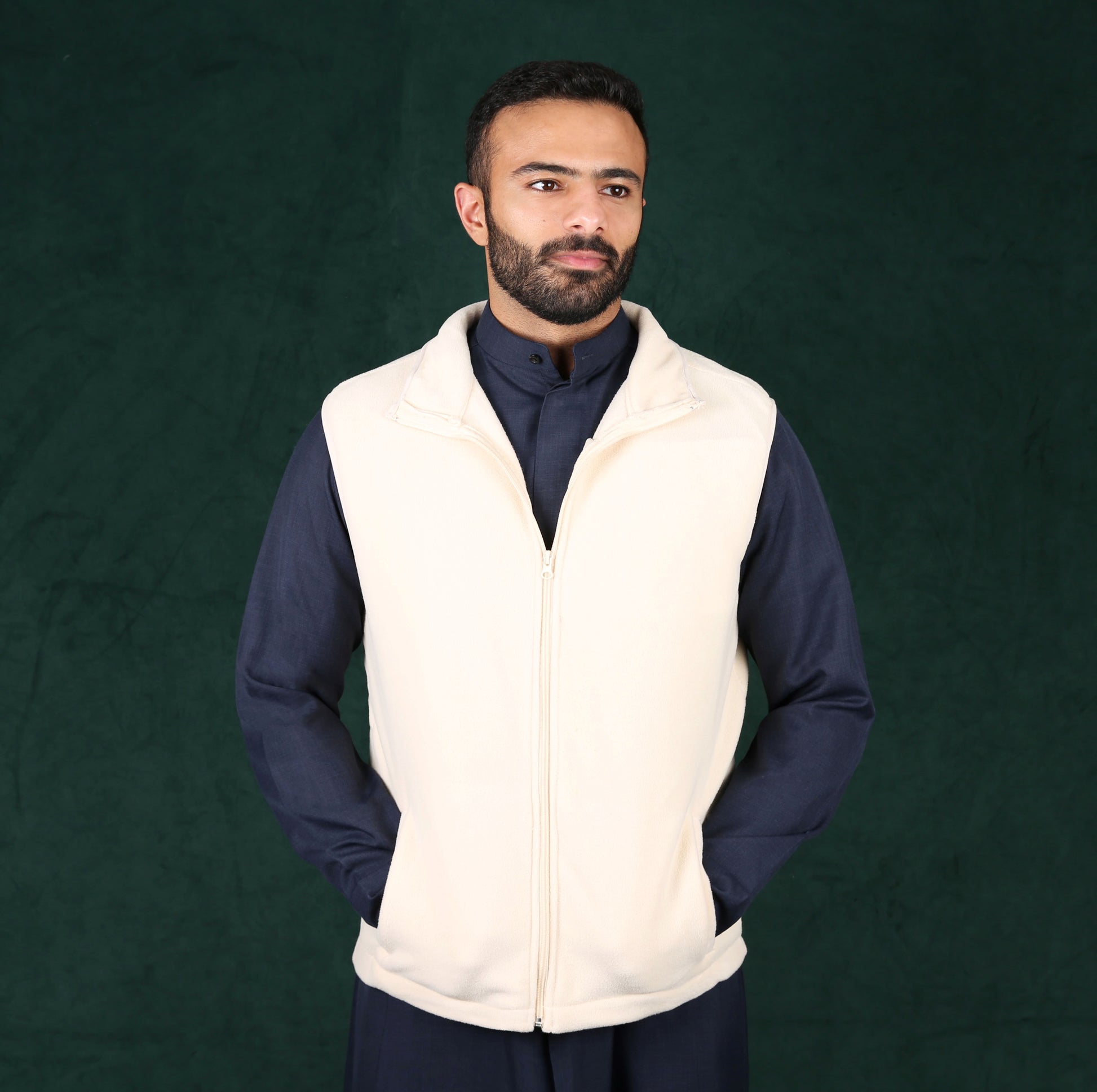 AlSafat Men's Winter Vest - Beige